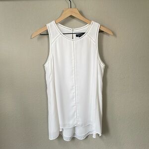 White House Black Market White Sleeveless Top
